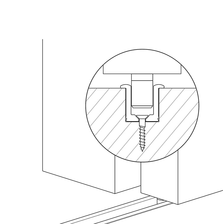 with cross section